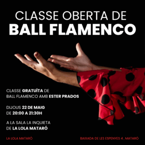 La Lola Mataró - Bar de copes, vermuteria i espai cultural - CLASSES DE BALL FLAMENCO 2